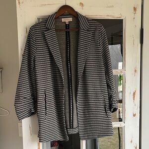 Philosophy Black and White Houndstooth Blazer
